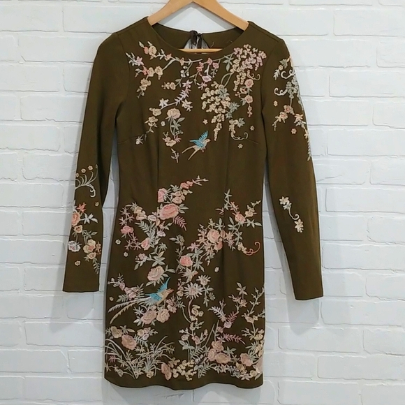 Embroidered mini dress